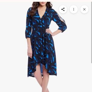 Flower Printed Wrap Dress
